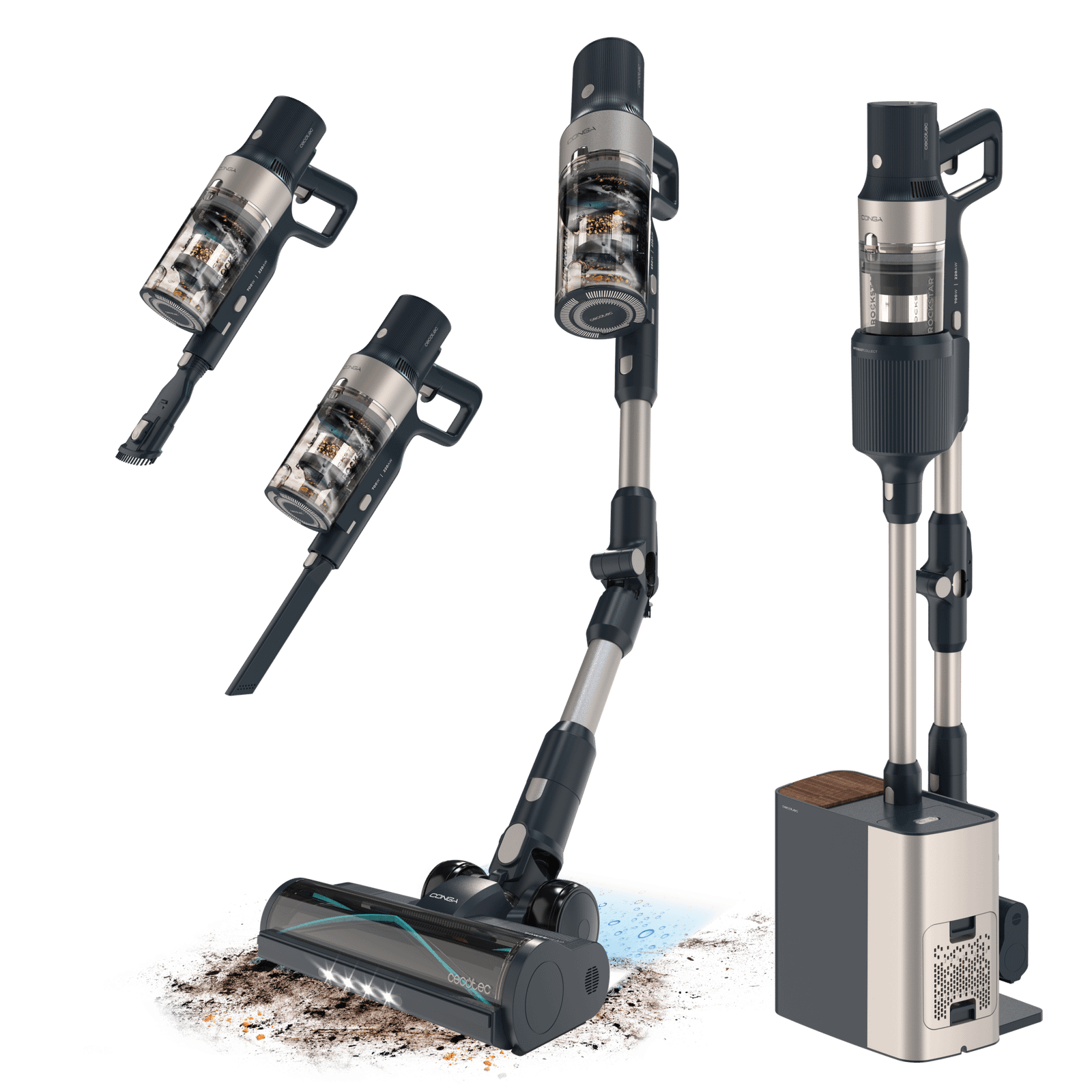 Aspirador Cecotec Conga Rockstar 5500 Hurricane Station Flex
