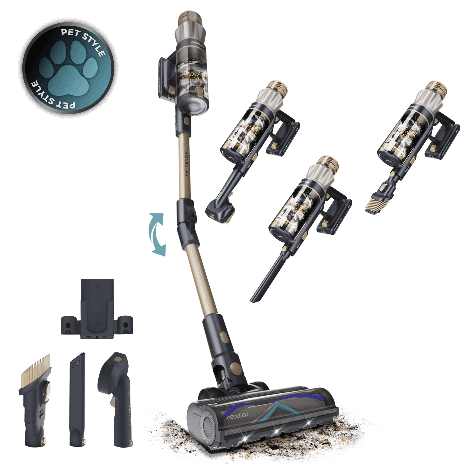 Aspirador Cecotec Conga Rockstar RS90 Pet Flex X-Treme