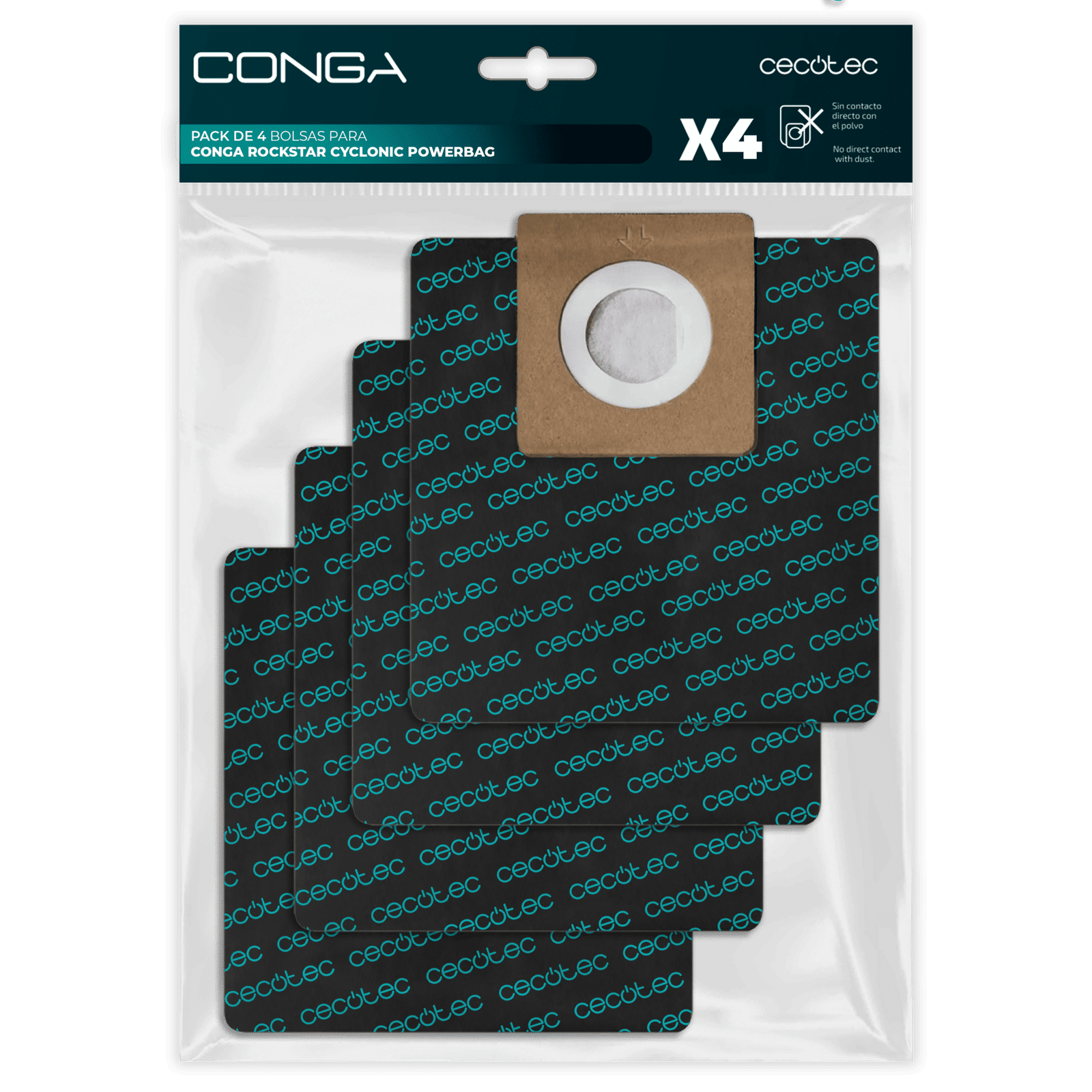 Aspirador Cecotec Pack de 4 bosses per a Conga Rockstar Cyclonic Powerbag