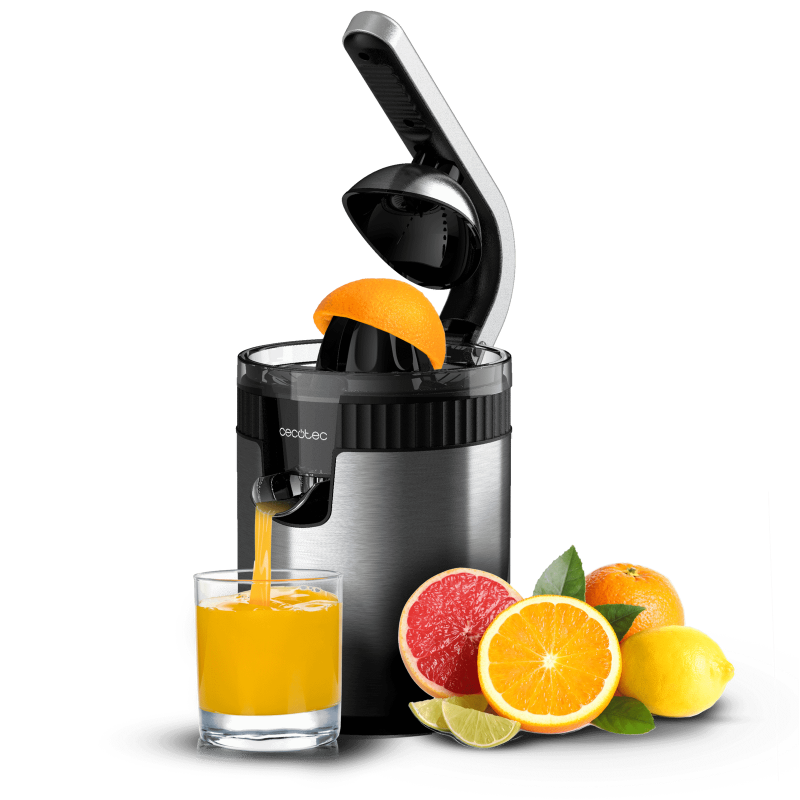 Cecotec Exprimidor de brazo Xqueeze RetroJuice 600 Steel