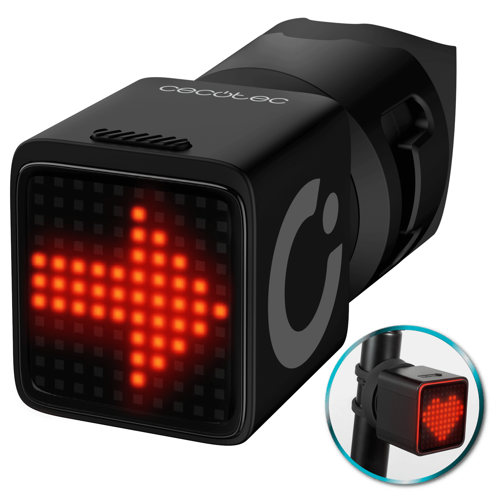 Cecotec Llum per a bicicleta Smart tail Black