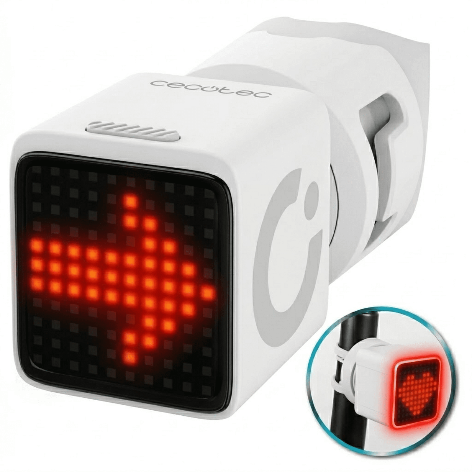 Cecotec Llum de bicicleta Smart tail White