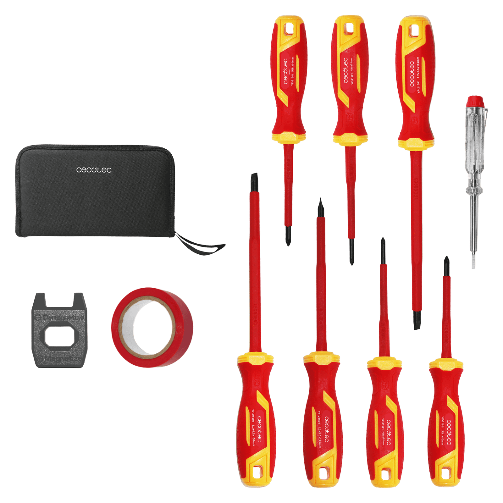 Cecotec Joc de tornavisos HardGyro 11 SafeVolt Magnetic