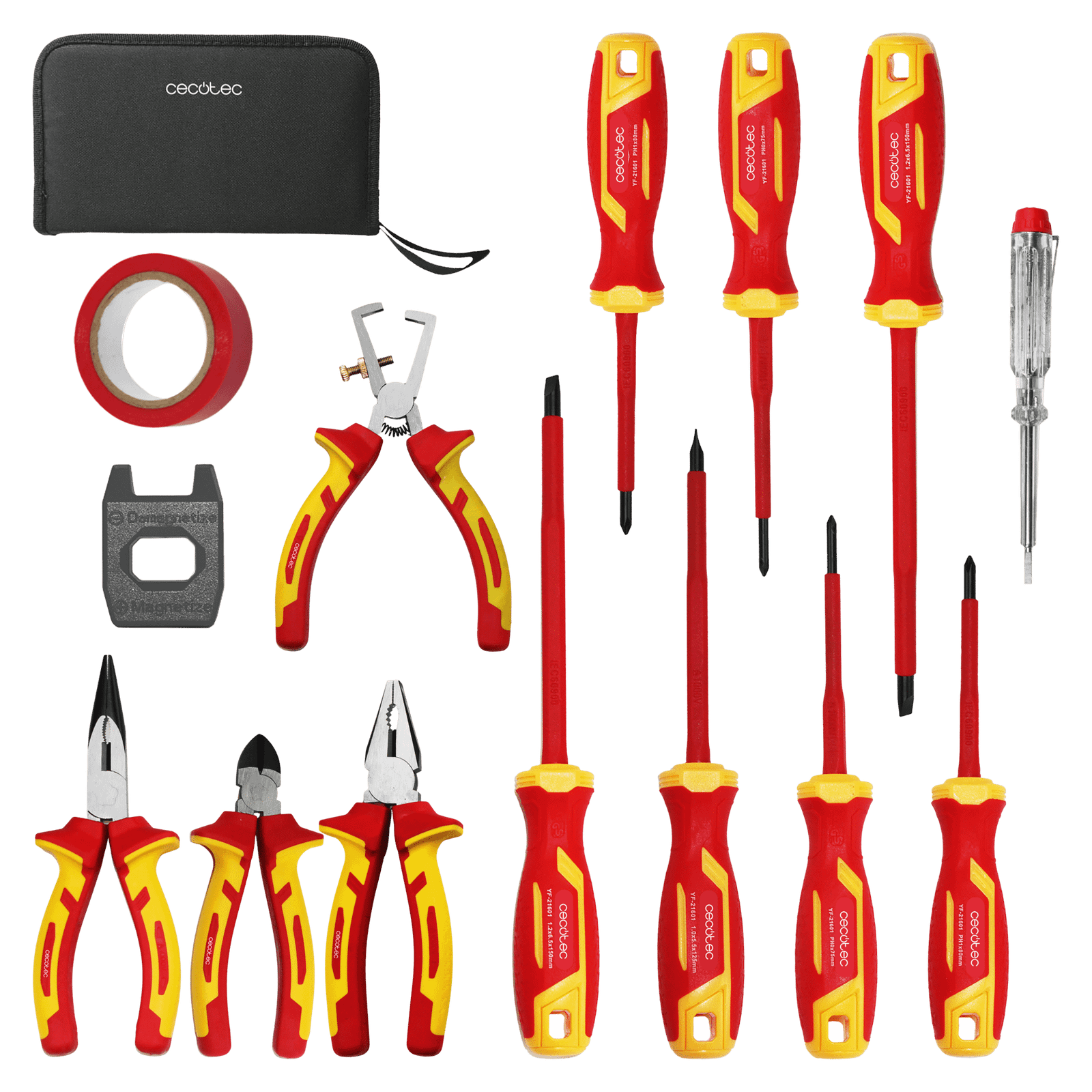 Cecotec Joc de tornavisos HardGyro 15 SafeVolt Magnetic