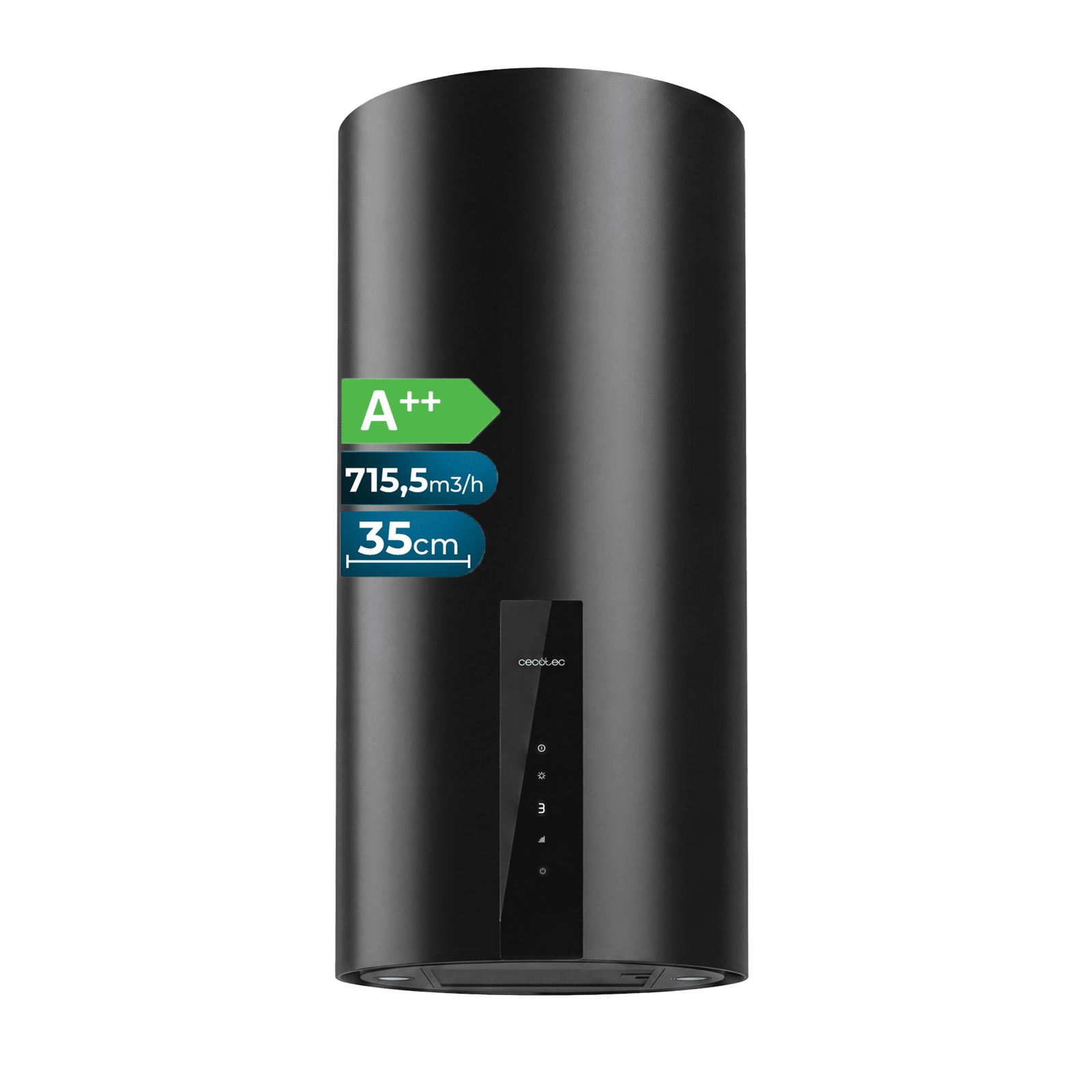 Campana extractora Cecotec Bolero Flux DRT 358000 Black A++