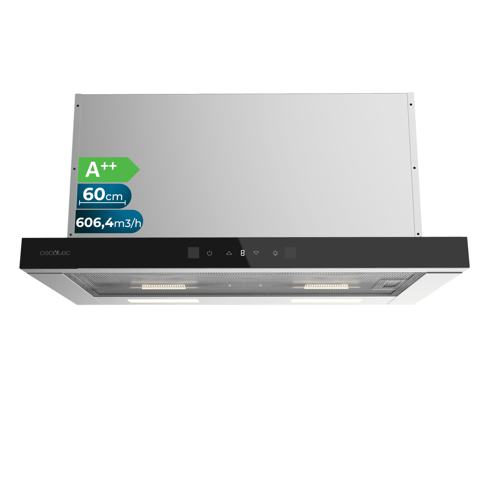 Campana extractora Cecotec Bolero Flux TLT 605501 Glass Black A++