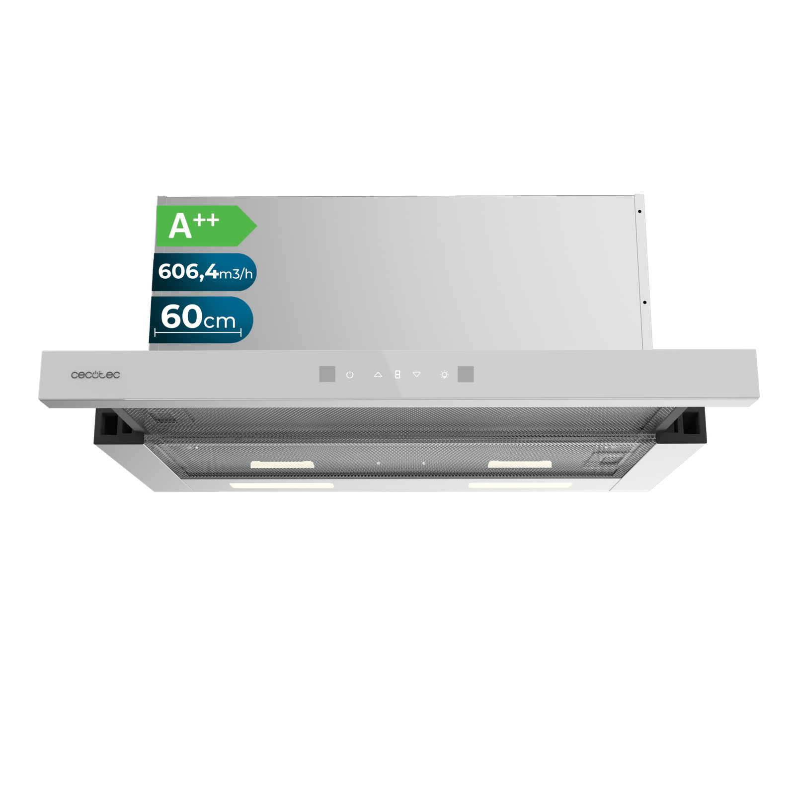 Campana extractora Cecotec Bolero Flux TLT 605501 Glass White A++