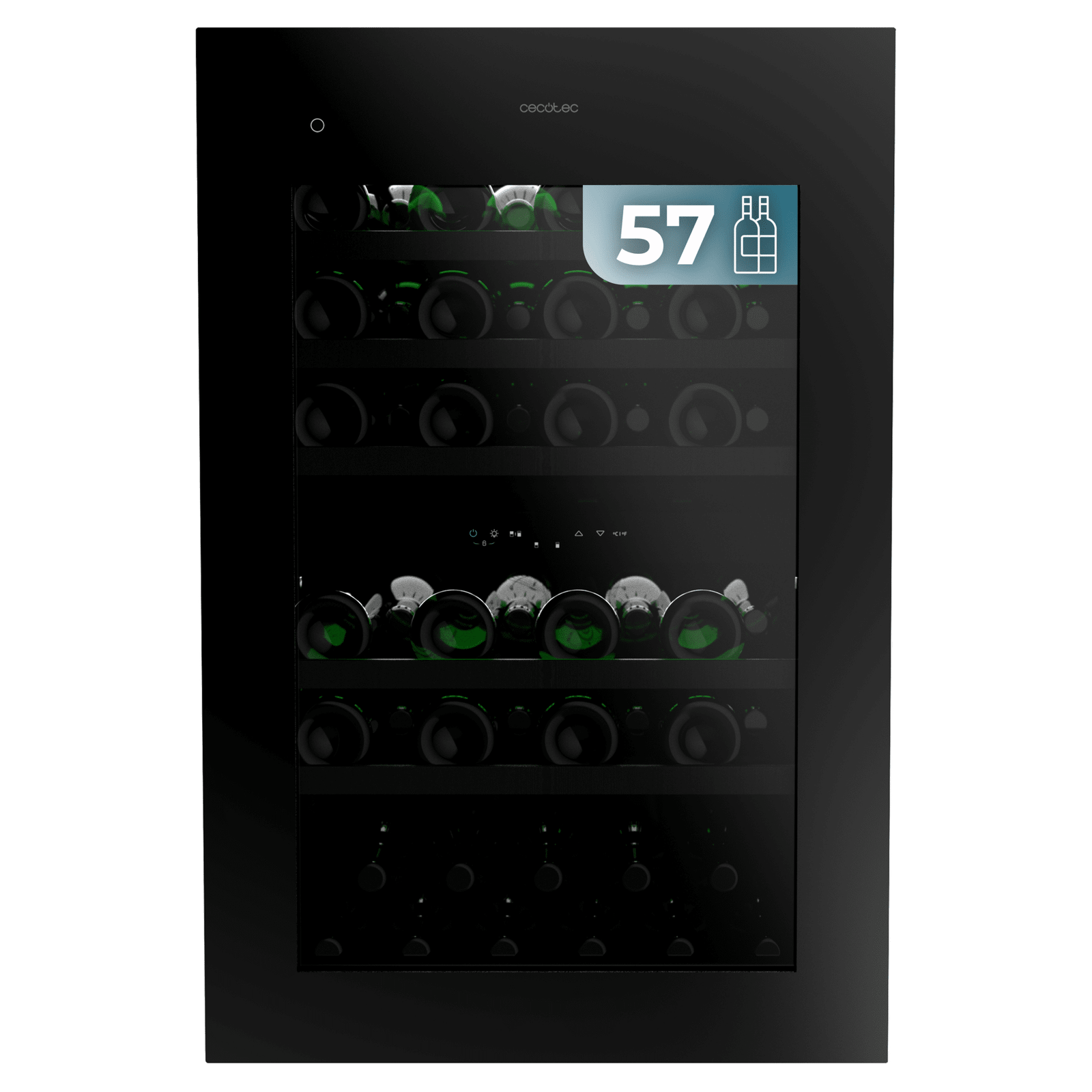 Vinoteca Cecotec Bolero GrandSommelier Duo 57000 Touch Matt Black Compressor