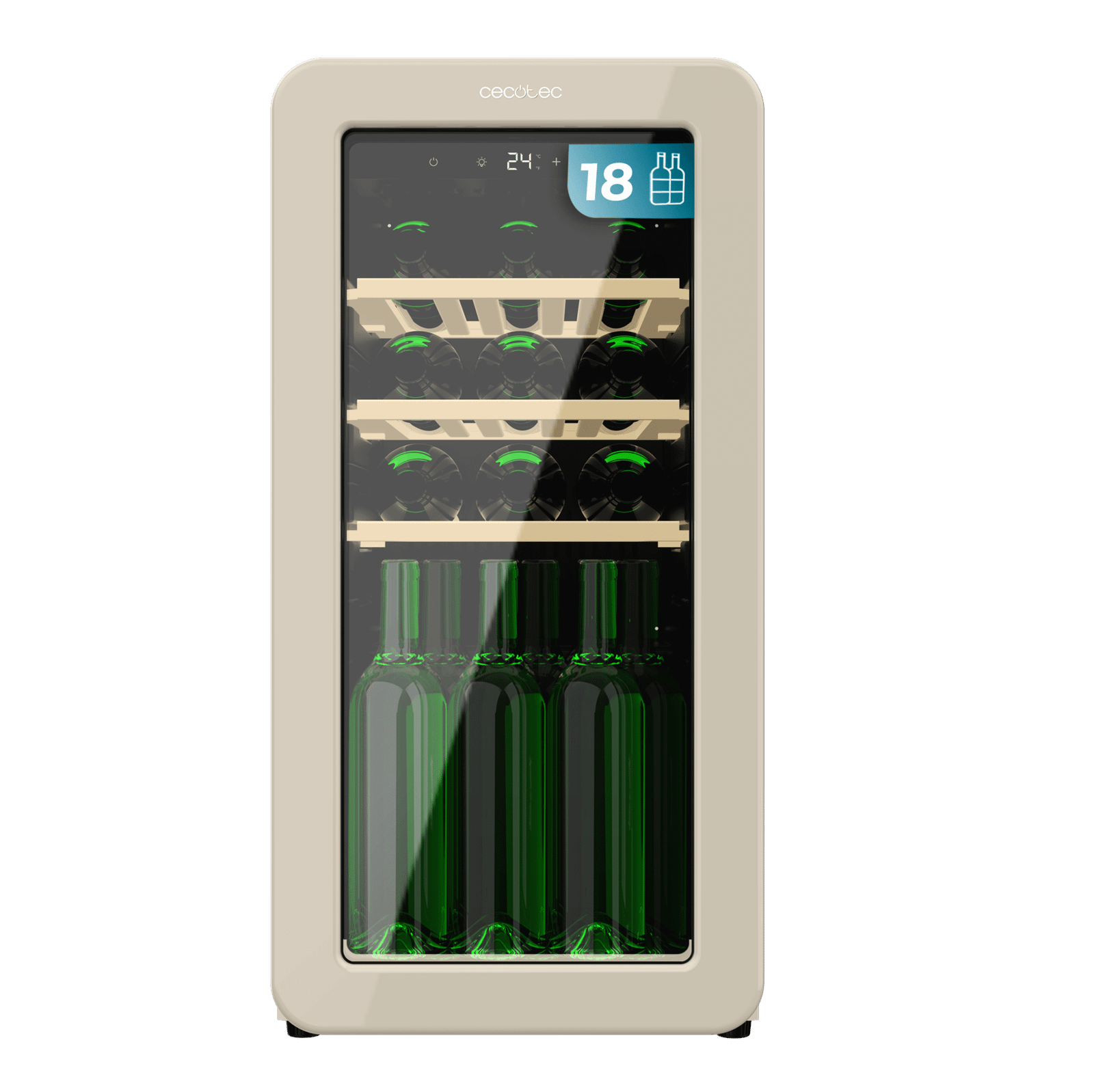 Vinoteca Cecotec Bolero GrandSommelier Origin 18 Hit Beige
